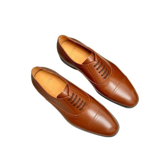 Dunhill Classic Business Pointed Leather Shoes Orange - Picture 1 of 10